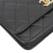 Load image into Gallery viewer, CHANEL Trendy CC Quilted Leather Wallet On Chain Crossbody Bag Black