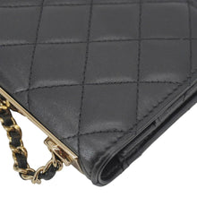 Load image into Gallery viewer, CHANEL Trendy CC Quilted Leather Wallet On Chain Crossbody Bag Black