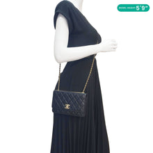 Load image into Gallery viewer, CHANEL Trendy CC Quilted Leather Wallet On Chain Crossbody Bag Black