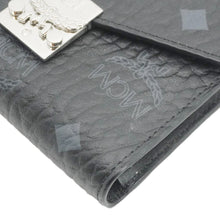 Load image into Gallery viewer, MCM Patricia Three Fold Visetos Monogram Canvas Wallet Black