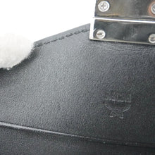 Load image into Gallery viewer, MCM Patricia Three Fold Visetos Monogram Canvas Wallet Black