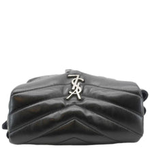 Load image into Gallery viewer, YVES SAINT LAURENT Loulou Small Monogram Calfskin Y Quilted Backpack Black