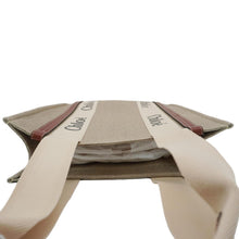 Load image into Gallery viewer, CHLOE Woody Striped Canvas Tote Bag Beige