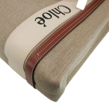 Load image into Gallery viewer, CHLOE Woody Striped Canvas Tote Bag Beige