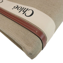 Load image into Gallery viewer, CHLOE Woody Striped Canvas Tote Bag Beige