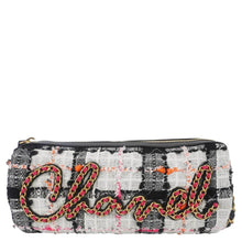 Load image into Gallery viewer, CHANEL Tweed Calfskin Signe Bowling Shoulder Bag Multicolor