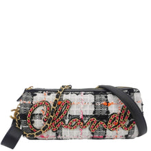 Load image into Gallery viewer, CHANEL Tweed Calfskin Signe Bowling Shoulder Bag Multicolor
