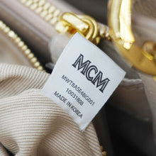Load image into Gallery viewer, MCM Essential Large Visetos Monogram Print Tote Bag Cream