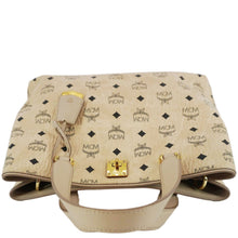 Load image into Gallery viewer, MCM Essential Large Visetos Monogram Print Tote Bag Cream