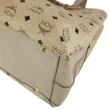 Load image into Gallery viewer, MCM Essential Large Visetos Monogram Print Tote Bag Cream