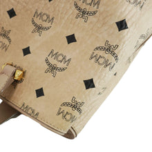 Load image into Gallery viewer, MCM Essential Large Visetos Monogram Print Tote Bag Cream