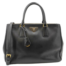 Load image into Gallery viewer, PRADA Galleria Double Zip Saffiano Leather Top Handle Tote Bag Black