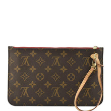 Load image into Gallery viewer, LOUIS VUITTON  Monogram Canvas Wristlet Pouch Brown
