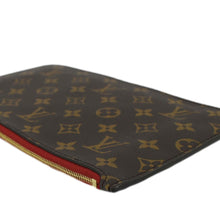 Load image into Gallery viewer, LOUIS VUITTON  Monogram Canvas Wristlet Pouch Brown