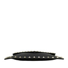 Load image into Gallery viewer, VALENTINO Rockstud V-Flap Leather Wristlet Black