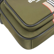 Load image into Gallery viewer, BURBERRY Top Striped Leather Crossbody Bag Green