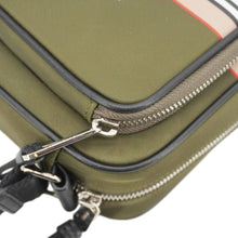 Load image into Gallery viewer, BURBERRY Top Striped Leather Crossbody Bag Green