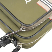 Load image into Gallery viewer, BURBERRY Top Striped Leather Crossbody Bag Green
