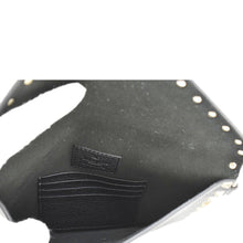 Load image into Gallery viewer, VALENTINO Rockstud V-Flap Leather Wristlet Black