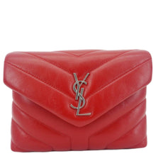 Load image into Gallery viewer, YVES SAINT LAURENT Loulou Toy Calfskin Leather Crossbody Bag Red