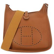 Load image into Gallery viewer, HERMES Evelyne PM Clemence Leather Crossbody Bag Brown