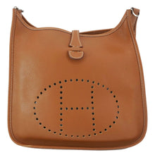 Load image into Gallery viewer, HERMES Evelyne PM Clemence Leather Crossbody Bag Brown