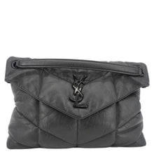 Load image into Gallery viewer, YVES SAINT LAURENT Loulou Puffer Quilted Lambskin Leather Crossbody Bag Black