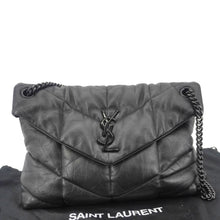Load image into Gallery viewer, YVES SAINT LAURENT Loulou Puffer Quilted Lambskin Leather Crossbody Bag Black