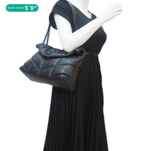 Load image into Gallery viewer, YVES SAINT LAURENT Loulou Puffer Quilted Lambskin Leather Crossbody Bag Black