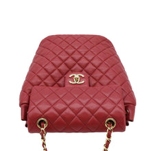 Load image into Gallery viewer, CHANEL Urban Spirit Quilted Leather Backpack Bag Red
