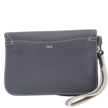 Load image into Gallery viewer, CHRISTIAN DIOR X KAWS Saddle Leather Wristlet Navy Blue.