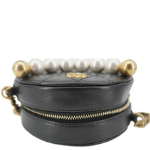 Load image into Gallery viewer, CHANEL Round Chic Pearls Quilted Leather Crossbody Bag Black