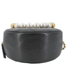 Load image into Gallery viewer, CHANEL Round Chic Pearls Quilted Leather Crossbody Bag Black