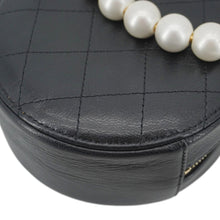 Load image into Gallery viewer, CHANEL Round Chic Pearls Quilted Leather Crossbody Bag Black