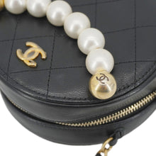Load image into Gallery viewer, CHANEL Round Chic Pearls Quilted Leather Crossbody Bag Black