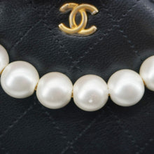 Load image into Gallery viewer, CHANEL Round Chic Pearls Quilted Leather Crossbody Bag Black