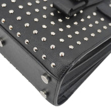 Load image into Gallery viewer, YVES SAINT LAURENT Studded Sac De jour Leather Shoulder Bag Black