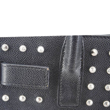 Load image into Gallery viewer, YVES SAINT LAURENT Studded Sac De jour Leather Shoulder Bag Black