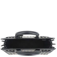 Load image into Gallery viewer, YVES SAINT LAURENT Studded Sac De jour Leather Shoulder Bag Black