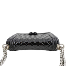 Load image into Gallery viewer, CHANEL Boy Flap Medium Plexiglass Patent Leather Crossbody Bag Black