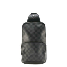 Load image into Gallery viewer, LOUIS VUITTON Avenue Sling Damier Graphite Backpack Bag Black