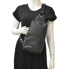 Load image into Gallery viewer, LOUIS VUITTON Avenue Sling Damier Graphite Backpack Bag Black