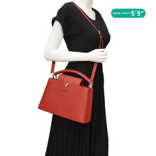Load image into Gallery viewer, LOUIS VUITTON Capucines MM Taurillon Leather Satchel Bag Red