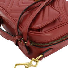 Load image into Gallery viewer, GUCCI Marmont Small Matelasse Leather Shoulder Bag Red 498100