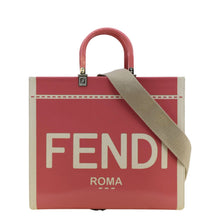 Load image into Gallery viewer, FENDI Sunshine Medium Leather Crossbody Tote Bag Light Pink