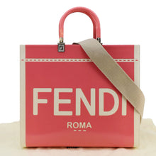 Load image into Gallery viewer, FENDI Sunshine Medium Leather Crossbody Tote Bag Light Pink