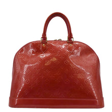 Load image into Gallery viewer, LOUIS VUITTON Alma GM Monogram Vernis Satchel Bag Red