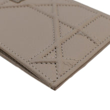 Load image into Gallery viewer, CHRISTIAN DIOR Diorama Cannage Leather Card Holder Light Beige