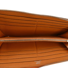Load image into Gallery viewer, HERMES Classique Epsom Leather Long Zippy Wallet Orange