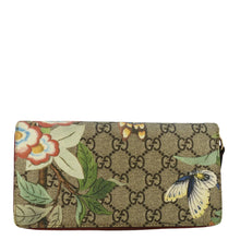 Load image into Gallery viewer, GUCCI Tian Print GG Canvas Zip Around Wallet Beige 424893